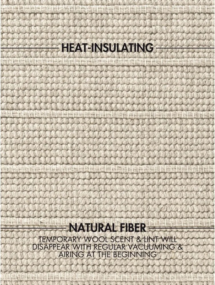 Кремав ръчно изработен вълнен килим 120x170 cm Camden Parker – Ted Baker