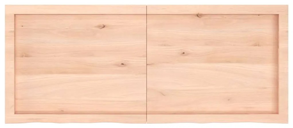363576 vidaXL Стенен рафт, 120x50x(2-4) см, необработен масивен дъб