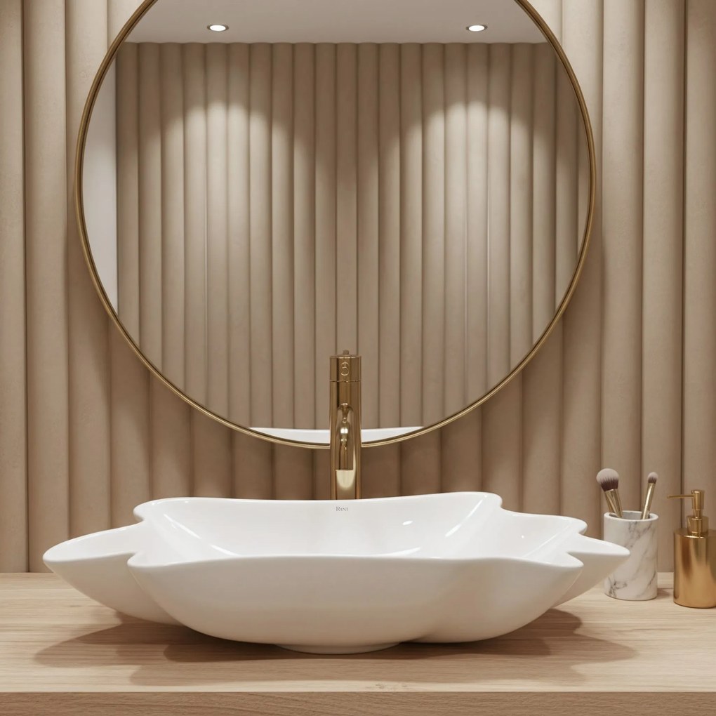 Умивалник за плот Rea Infinity + Изпускателен клапан Click-Clack