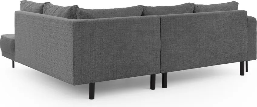 Тъмносив шенилов ъглов диван (десен ъгъл/L форма) Mauris – Ropez