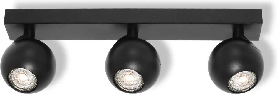 Osram - Точково осветително тяло SPOT SPHERAL 3xGU10/6W/230V черно