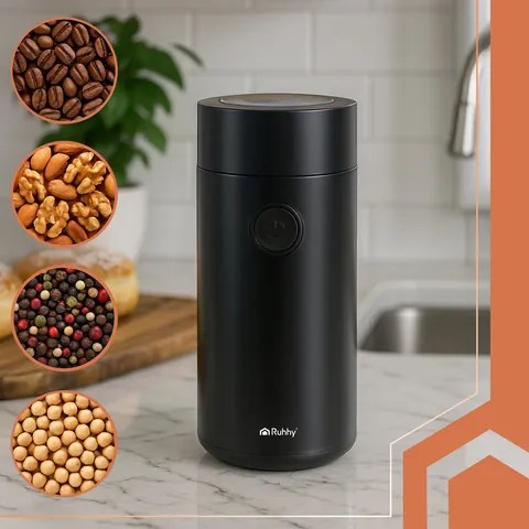 Електрическа мелничка за кафе, подправки и ядки Ruhhy 26219, остриета от неръждаема стомана