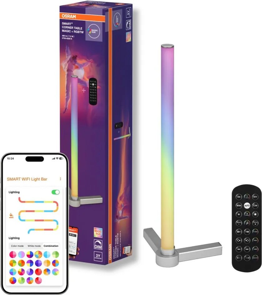 Osram - LED RGBW димируема настолна лампа SMART+ MAGIC LED/7,5W/230V сребриста Wi-Fi + ДУ