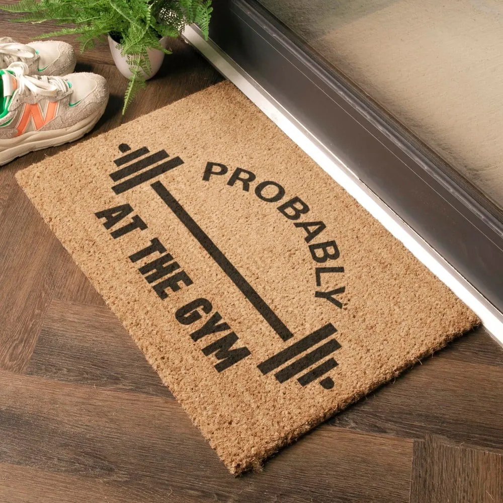 Изтривалка от кокосови влакна 40x60 cm Probably At The Gym – Artsy Doormats