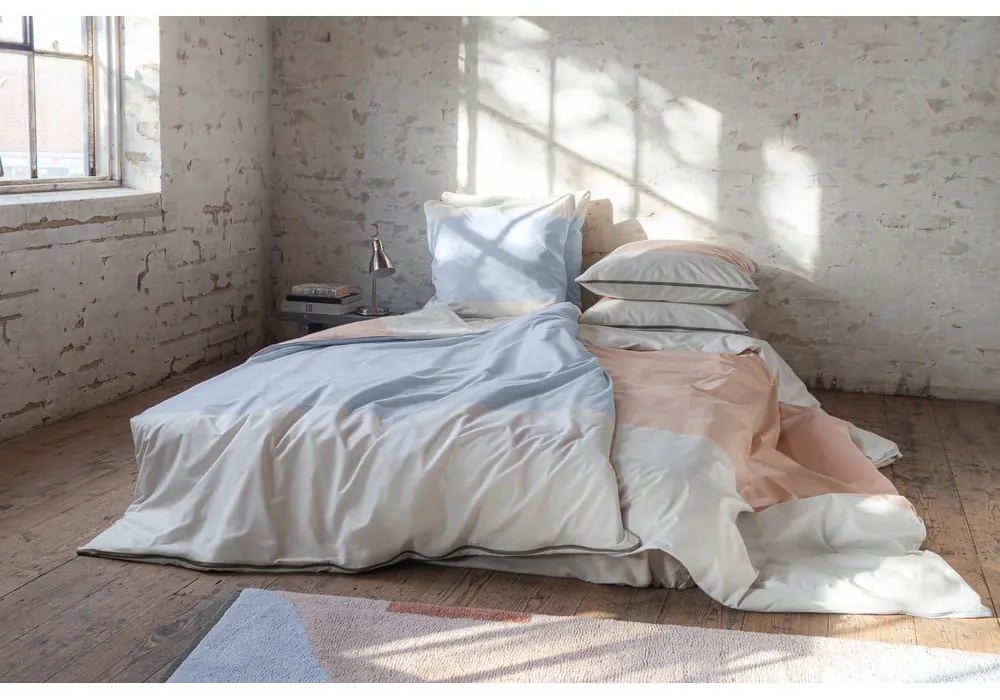 Светлосиньо единично спално бельо от памук перкал 140x200 cm Colore – Mette Ditmer Denmark