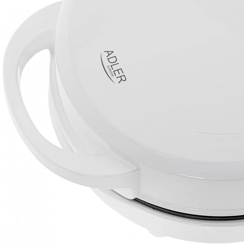 Уред за донъти Adler AD 3075, 1500W, 7 понички наведнъж, Незалепващи плочи, Бял