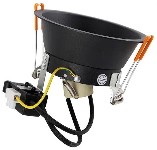 Комплект от 6 модерни вградени прожектора черни AR70 - Dept