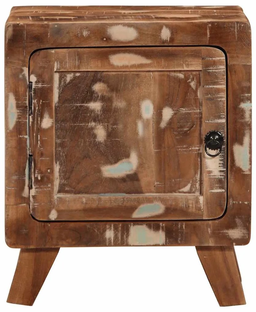 4104509 vidaXL Нощно шкафче 40x32x46 cm Масивна дървесина Възстановена