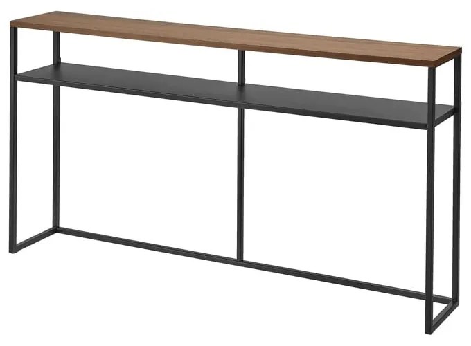 Конзолна маса от декор от ясен в черен и тъмнокафяв цвят 20,5x126 cm Tower – YAMAZAKI