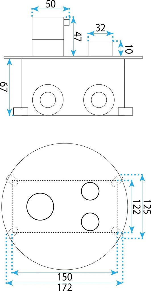 Душ система за вграждане Rea Lungo Diamond Gold+ BOX