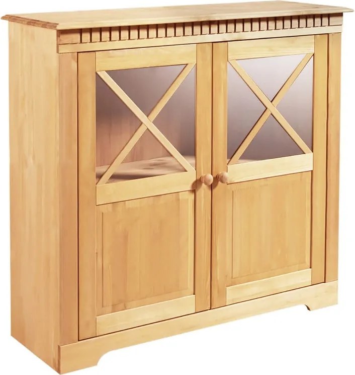 Витрина от масивен бор в естествен цвят 95x35 cm Lisa – Støraa