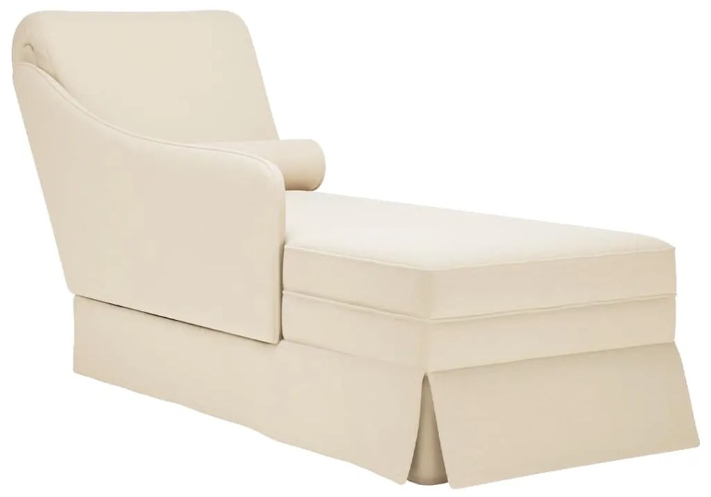 4009790 vidaXL Кушетка с болстер и десен подлакътник, ленен