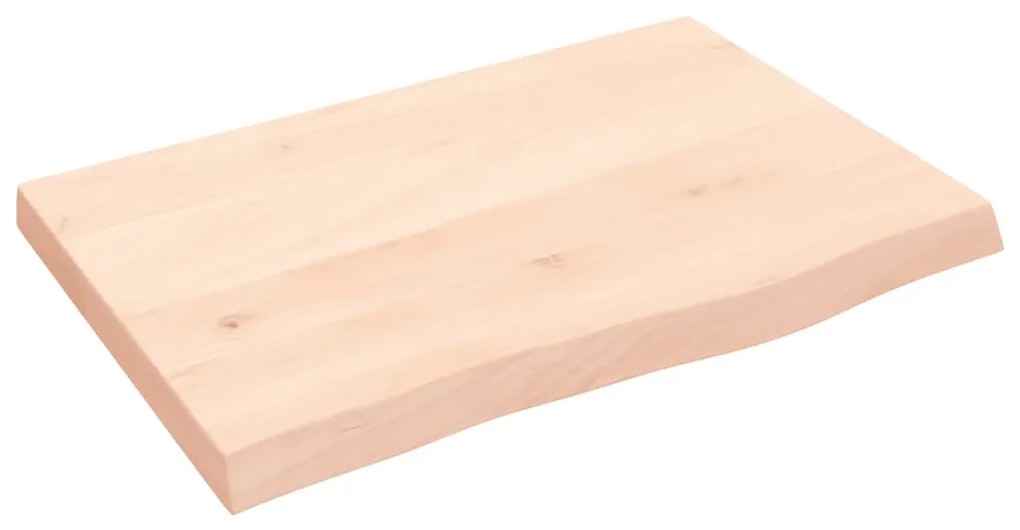 3156282 vidaXL Плот за маса, 60x40x(2-4) см, необработен масивен дъб