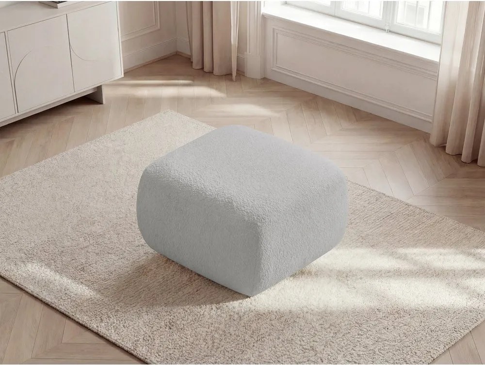 Светлосива табуретка от прежда с примки от букле Montaigne – Bobochic Paris