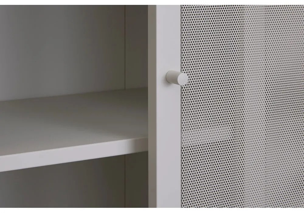 Сиво метално шкафче с плъзгащи се врати 90x180x40 cm Veep – Unique Furniture