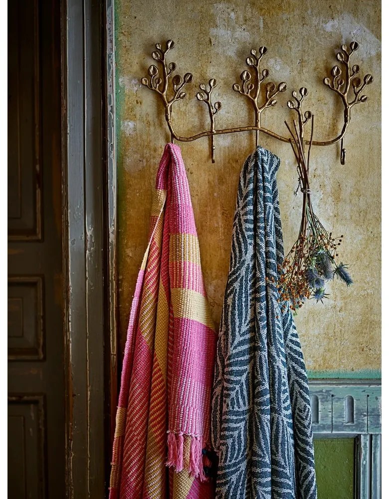 Жълто/розово одеяло от рециклиран памук 130x160 cm Isnel – Bloomingville