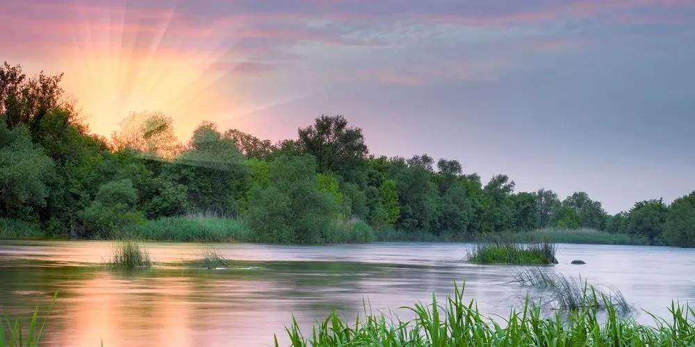 Картина на платно – Изгрев на река