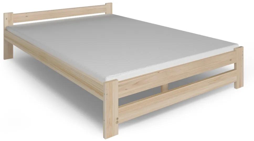 Легло от масив HERA + Матрак от пяна DE LUX 14 cm + решетка  БЕЗПЛАТНО, 160x200, естествен лак