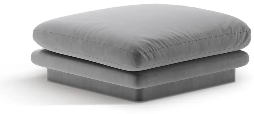 Светлосива кадифена табуретка Torino – Micadoni