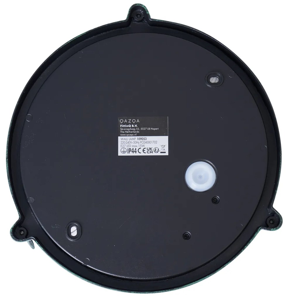 Външна стенна лампа зелена кръгла IP44 - Noutica