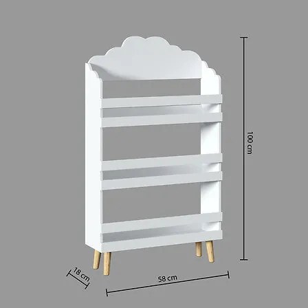 Детска библиотека atmosphera Cloud, MDF - Сив