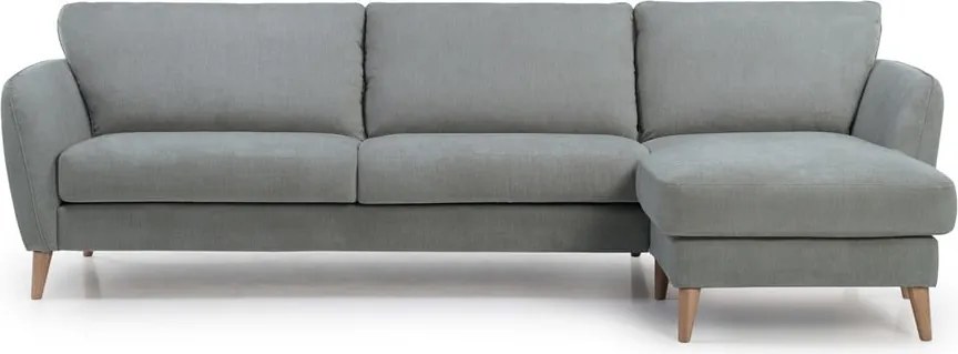 Светлосив ъглов диван (десен ъгъл) Oslo - Scandic