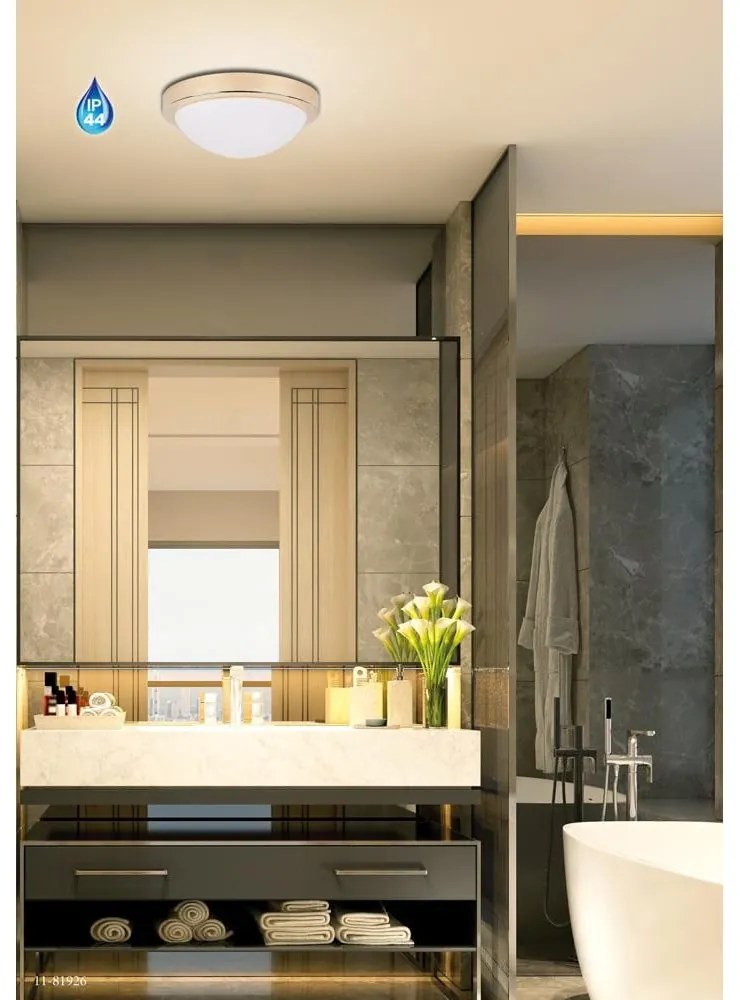 Лампа за таван в златист цвят със стъклен абажур ø 28 cm Roda - Candellux Lighting