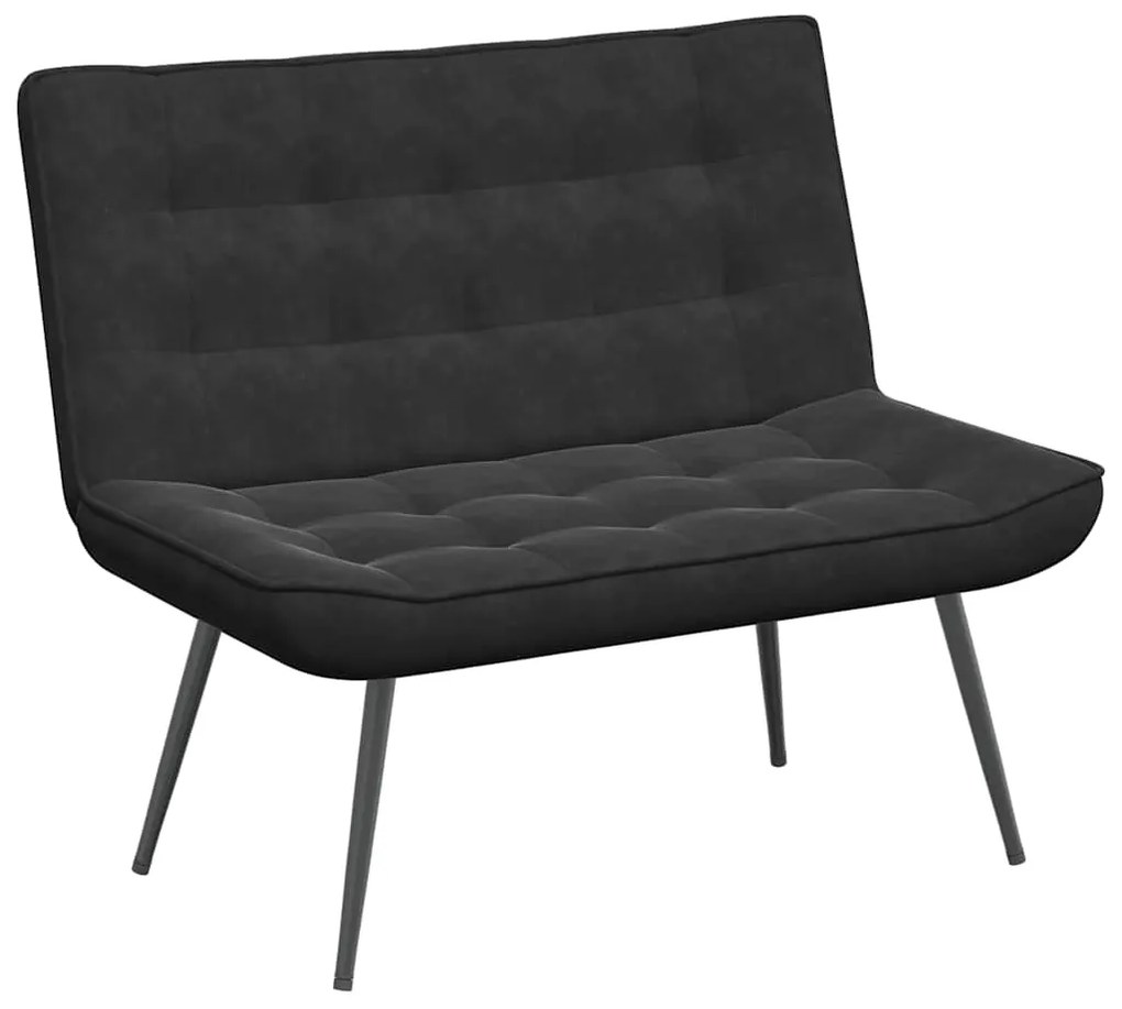 4012342 vidaXL Пейка, черна, 110x74x84 см, кадифе