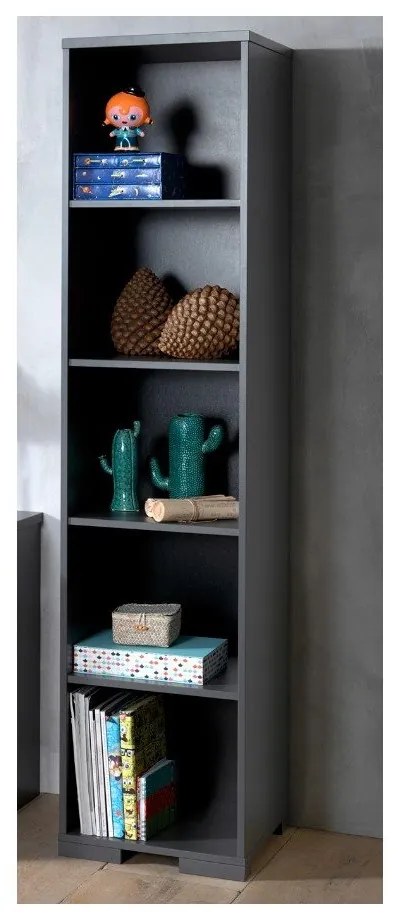 Тъмносива детска библиотека 46x195 cm London – Vipack