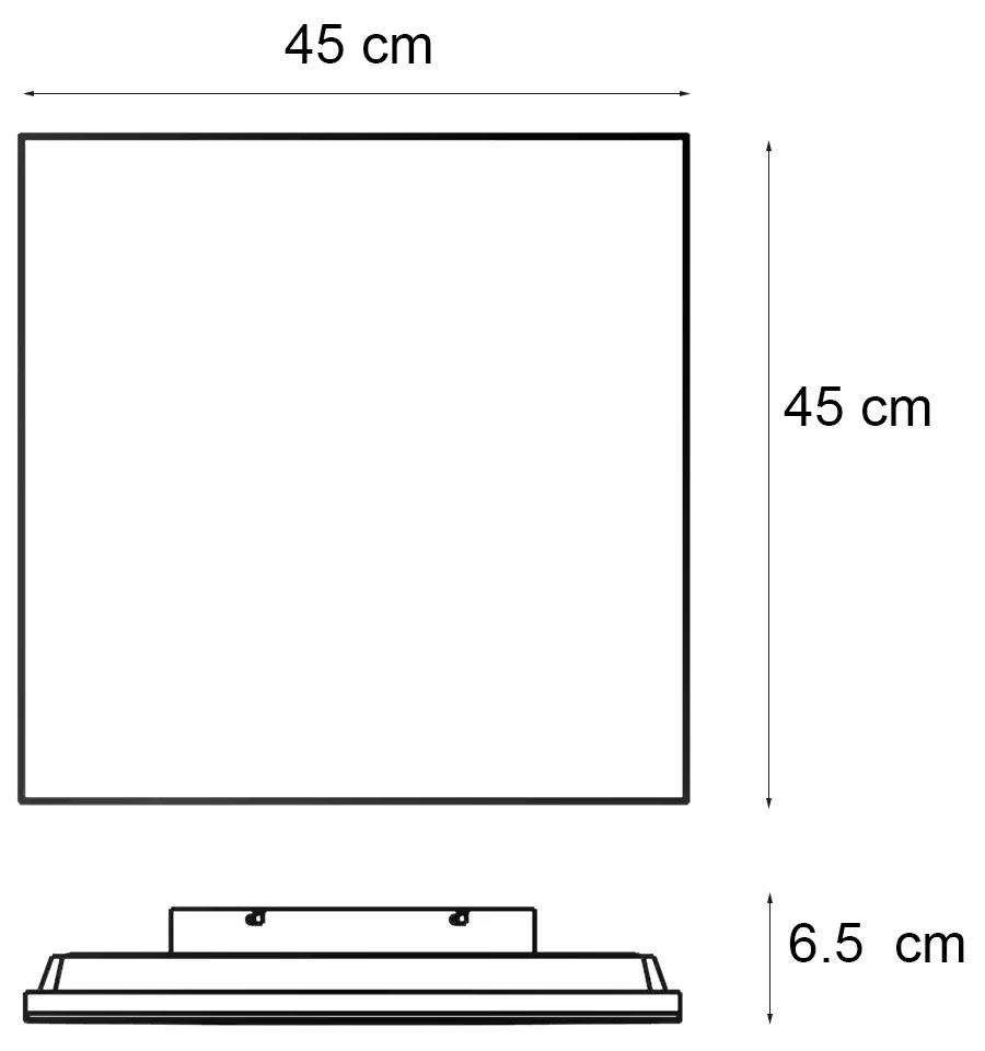 Модерен LED панел бял 45x45 cm с вграден LED с регулируема температура - Appie