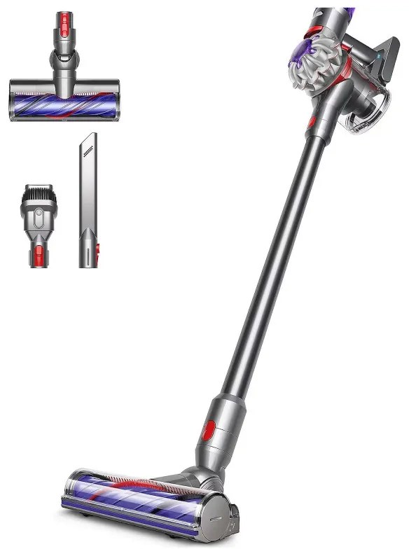 Вертикална прахосмукачка Dyson V8 Advanced 492636-01, 130AW, 540мл, 110000 rpm/min, Автономност до 40 мин, HEPA, Сребрист/Никел