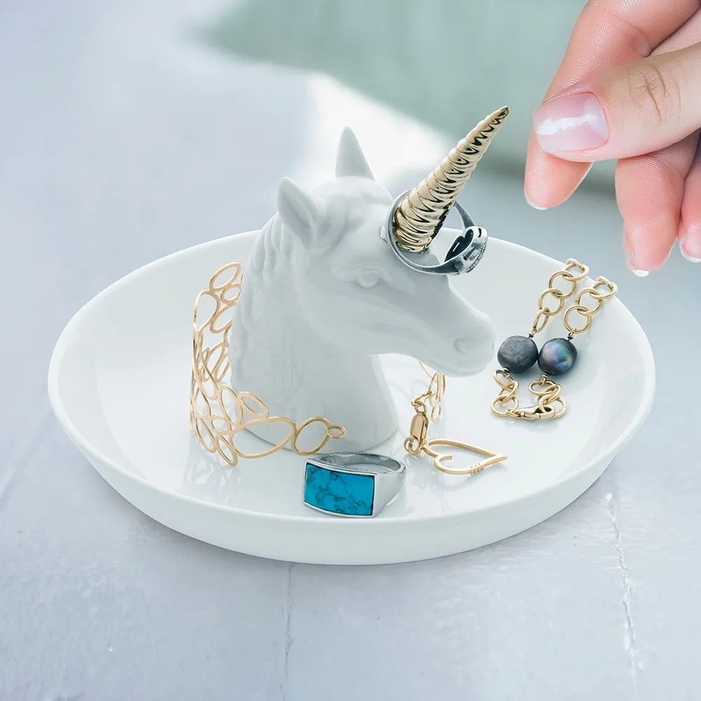 Порцеланова поставка за бижута Unicorn – Balvi