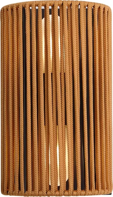 Japandi стенна лампа оранжева с черно и въже IP44 - Jayla