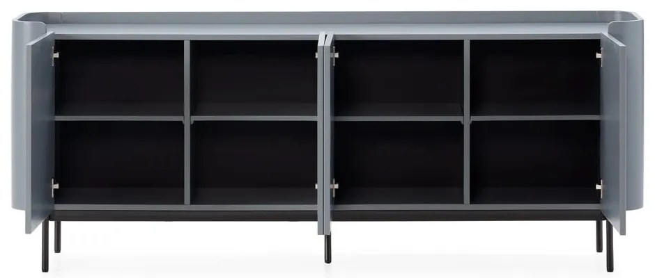 Сиво-син скрин 200x80x40 cm Willa – MOME