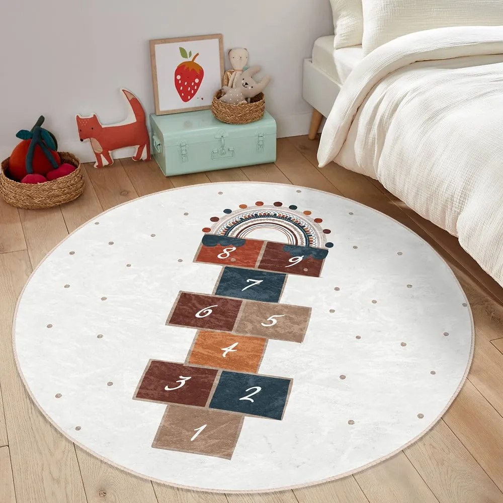 Кремав детски килим ø 120 cm Comfort - Mila Home