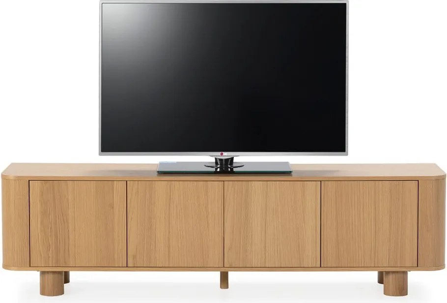 Маса за телевизор от декор от дъб в естествен цвят 180x50,5x40 cm Padoc – MOME