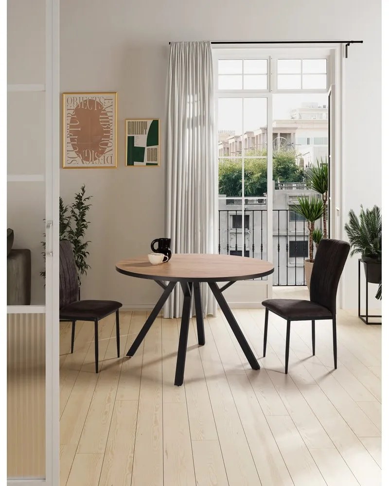 Черни трапезни столове в комплект от 4 бр. Holly – Marckeric