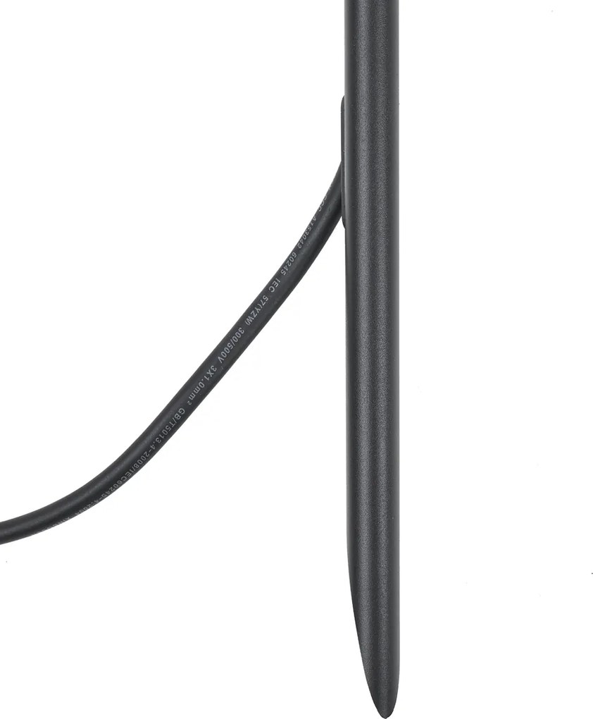 Градински LED прожектор черен 40см регулируем IP65 с кабел и щепсел - Carl