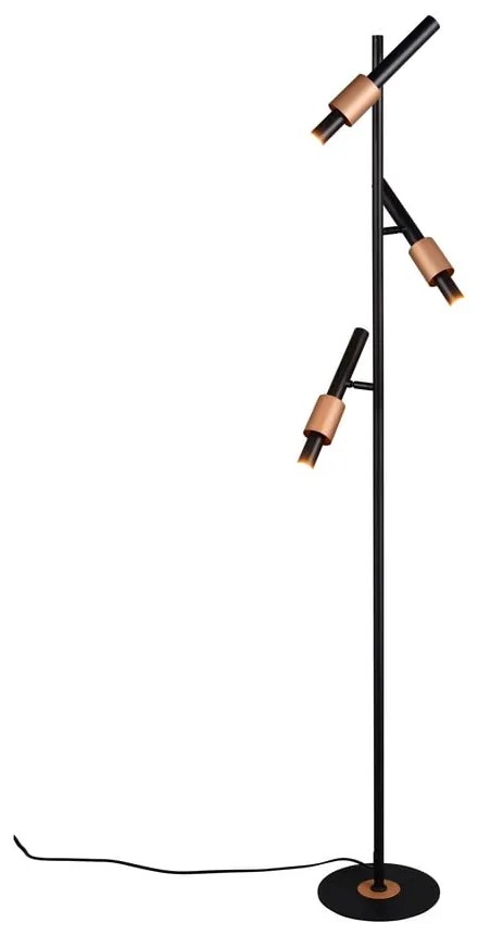 LED подова лампа в черен и бронзов цвят (височина 150 cm) Ikaris – Trio Select
