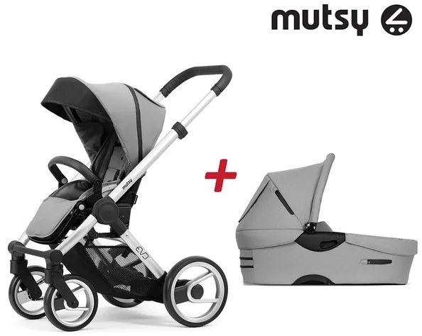 Бебешка количка 2в1 EVO Bold Standard MUTSY - Bold Pebble Grey