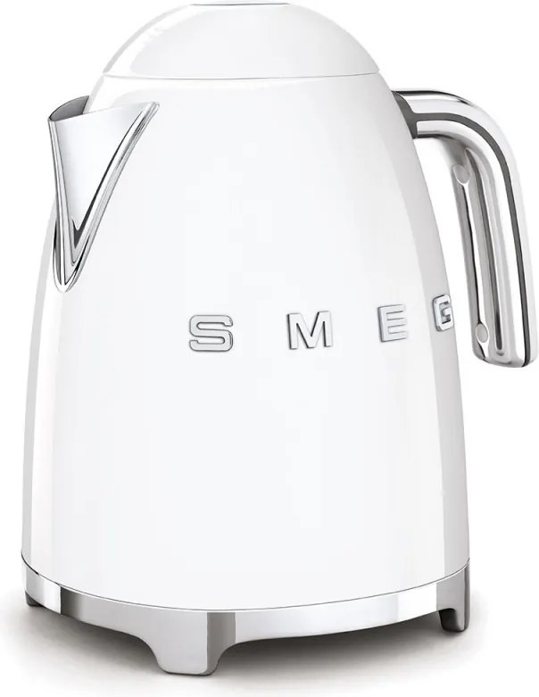 Електрическа кана SMEG KLF03WHEU, 2400 W, 1.7 л, 360° основа, Гланцово покритие, Бял