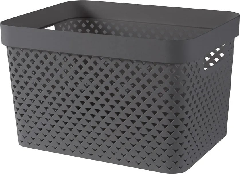 Тъмносива пластмасова кутия за съхранение 35,5x26x22 cm Pure – Curver
