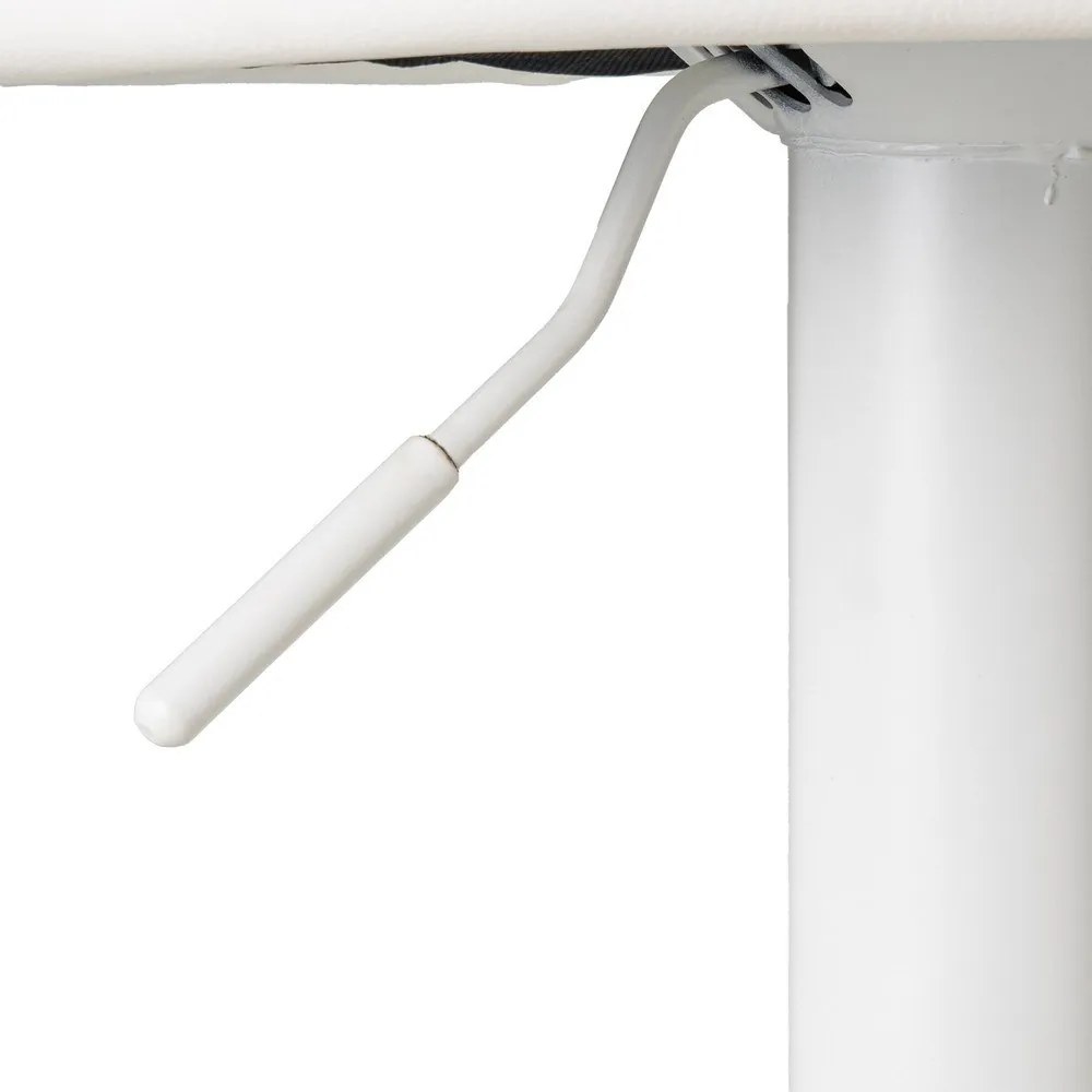 Бели бар столове в комплект от 2 бр. с регулируема височина от имитация на кожа (височина на седалката 72 cm) – Casa Selección