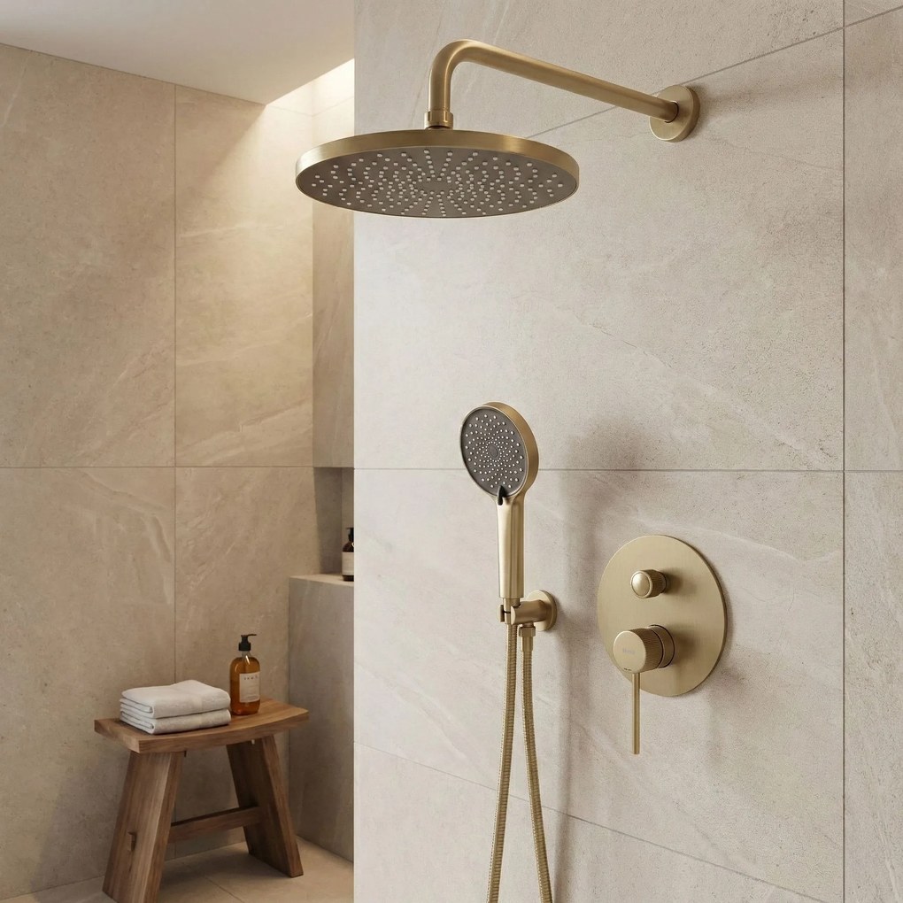 Душ система за вграждане Rea Lungo Stripe Gold Brush