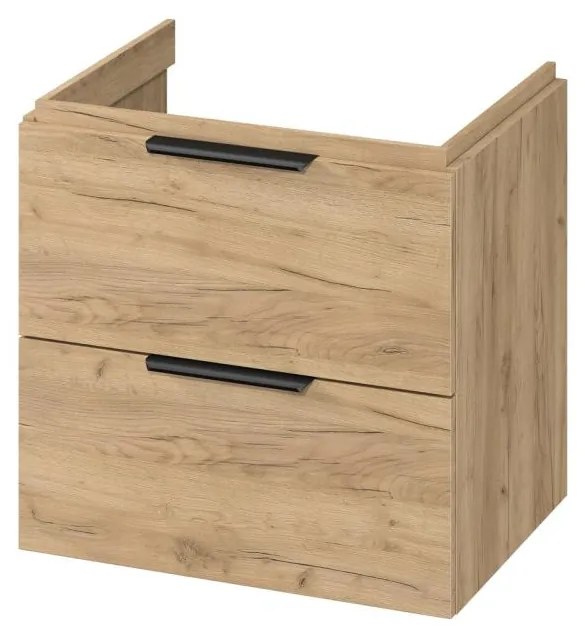 Cersanit S598-045-DSM - Окачен шкаф за баня под мивка MALIKA 60x45 см дъб