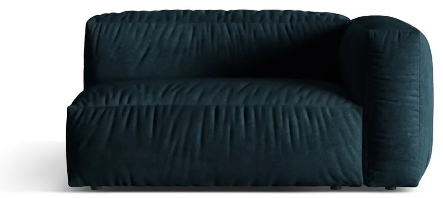 Тъмносин кадифен модул за диван (десен ъгъл) Martina – Micadoni
