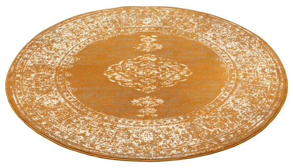 Жълто-оранжев кръгъл килим ø 160 cm Méridional - Hanse Home