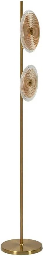 Подова лампа в златист цвят със стъклен абажур (височина 170 cm) Venice – Mauro Ferretti