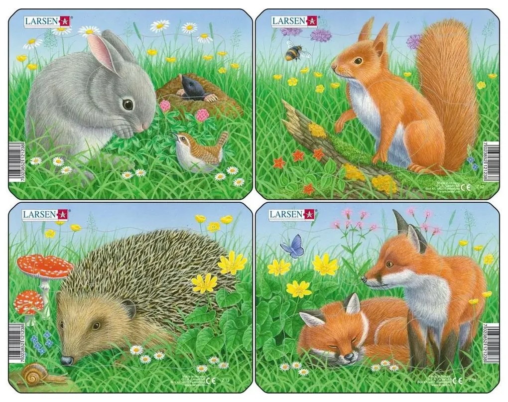 Larsen - Пъзел: Серия - "Животни" - 5 части, малък