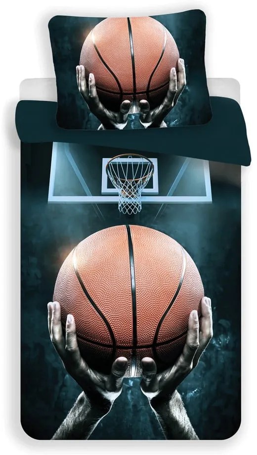 Единично памучно детско спално бельо 140x200 cm Basketball – Jerry Fabrics